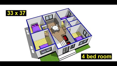 X New Simple Bedroom House Plan Ii Kamra Ghar Ka Naksha Ii