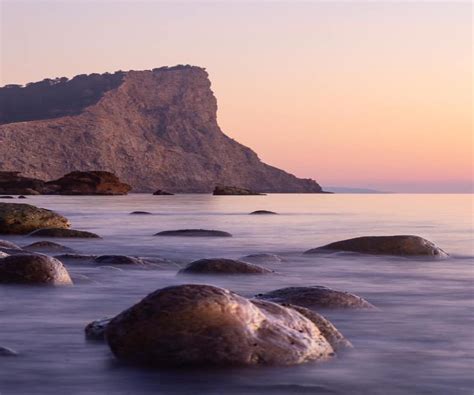 Sunset At A Bay In Ibiza Spain Ibiza Spain Canary Islands Balearic