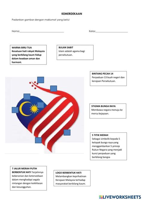 Kemerdekaan Pendidikan Muzik Exercise Live Worksheets