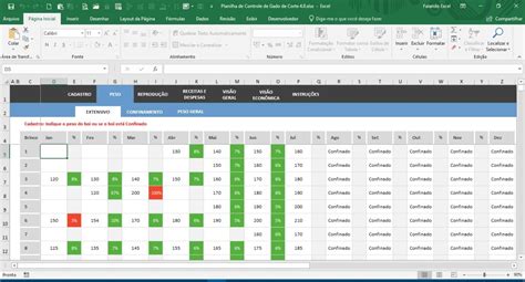 Planilhas Excel Controle De Gado De Corte R Em Mercado Livre