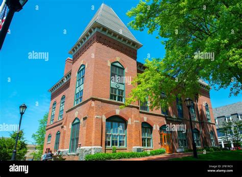 Town Hall On Main Street At The Town Center Of Medfield In Boston Metro