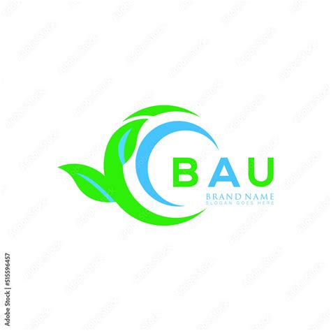 BAU logo design initial creative leaf letter logo. BAU unique letter ...