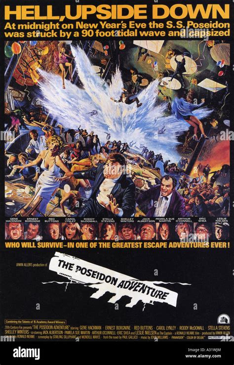 THE POSEIDON ADVENTURE Poster For 1972 TCF Film With Gene Hackman Stock