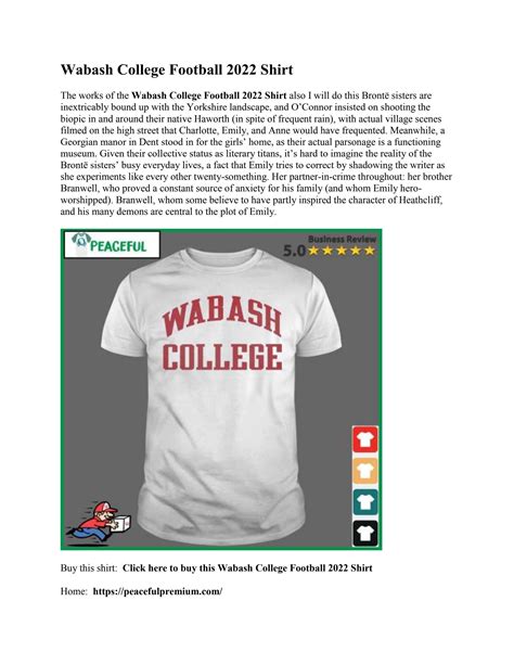 Wabash College Football 2022 Shirt by Peacefulpremium - Issuu