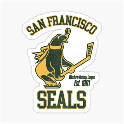 San Francisco Seals Retro Defunct Ice Hockey Golden Seals Sticker