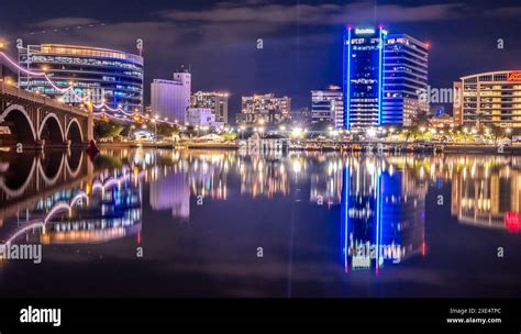 evening skyline scenes in tempe arizona Stock Photo - Alamy