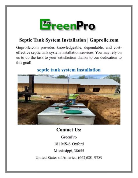 Ppt Septic Tank System Installation Gnprollc Powerpoint Presentation