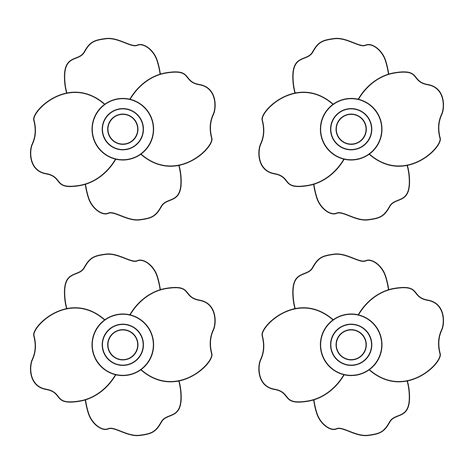 Paper Poppy Flower Pattern 15 Free Pdf Printables Printablee