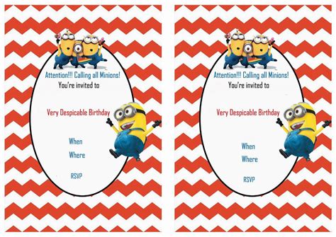 Despicable Me Invitations Printable - Invitation Design Blog