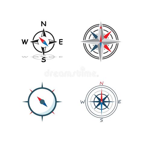 Compass Logo Template Vector Icon Illustration Stock Vector