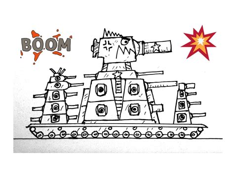 How to draw cartoon tank