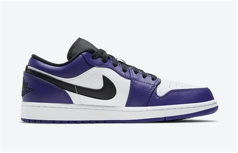 Air Jordan 1 Low Court Purple White 553558 500 Release Date SBD