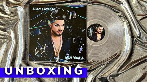 Adam Lambert High Drama Crystal Clear Vinyl Signed Art Card