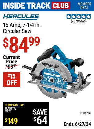 HERCULES 15 7 1 4 In Heavy Duty Circular Saw For 84 99 Harbor