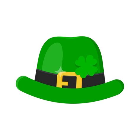 Premium Vector Saint Patrick Day Leprechaun Green Hat With Shamrock