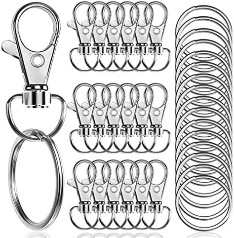 Pcs Premium Swivel Snap Hooks With Key Rings Metal Lanyard Keychain