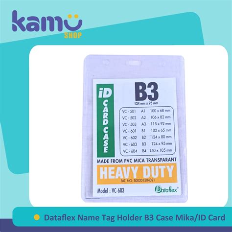 Jual Dataflex Id Card B3 Card Holder Name Tag Holder Case Plastik