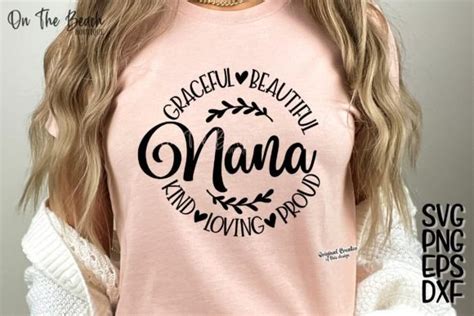 Nana Svg Mothers Day Svg Circle Words Graphic By On The Beach Boutique