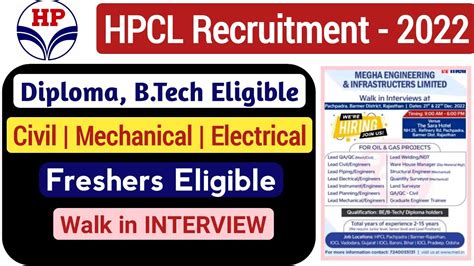 Hpcl Junior Engineer Civil Vacancy Diploma B Tech Je Vacancy