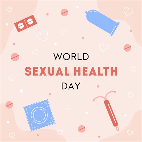 World Sexual Health Day Greeting Card Contraception Items For Safe Sex