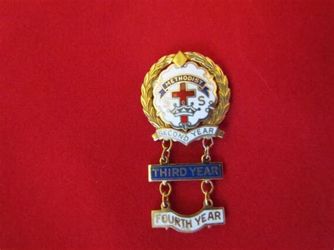 Vintage Methodist Sunday School Attendance Pins Methodist
