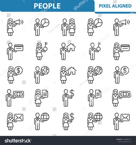 People Icons Professional Pixel Perfect Icons Stock Vector Royalty Free 1188987214 Shutterstock