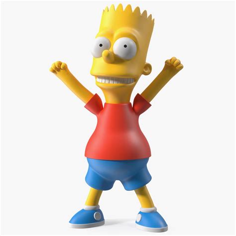 Bart Simpson Happy Pose 3D Model $49 - .3ds .blend .c4d .fbx .max .ma ...