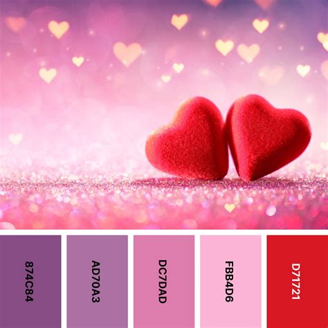 30 Valentines Day Color Palettes For Romantic Designs Color Meanings