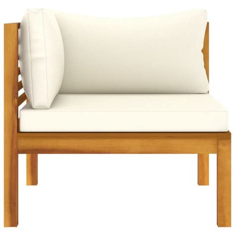 Outdoor Alfresco Acacia Cream Sofa Lounge Set Divine Outdoors