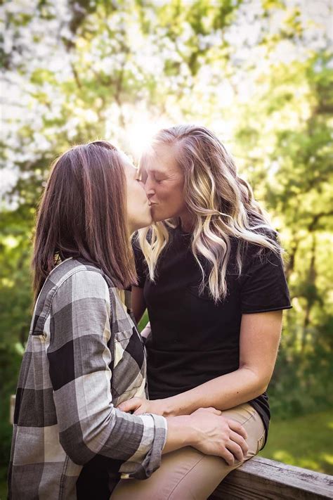 Outdoor Rustic Wisconsin Lesbian Engagement Shoot