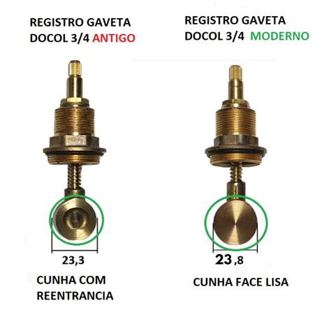 Reparo Registro Gaveta Docol 3 4 MODERNO 25130600HIDROSHOP