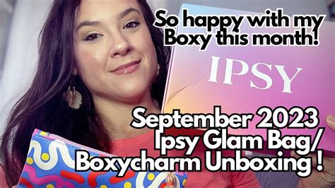 SEPTEMBER 2023 IPSY GLAM BAG BOXYCHARM UNBOXINGS YouTube