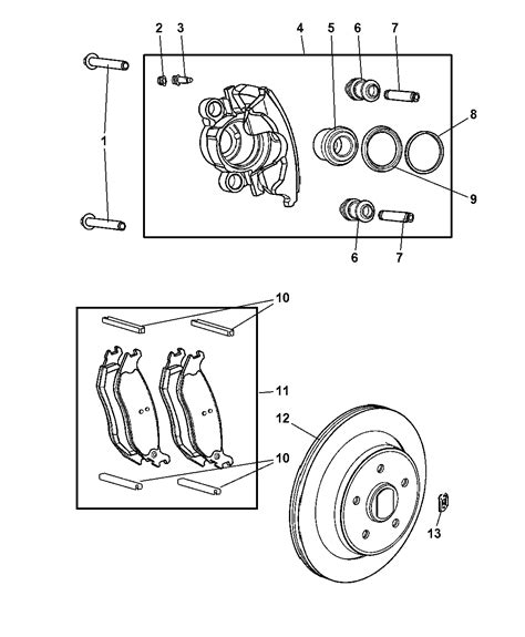 2004 Dodge Dakota Brakes Rear Disc Mopar Parts Giant