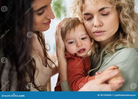 Caring Lesbian Comforting Her Upset Girlfriend Mutual Understanding