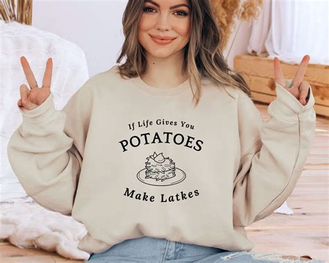 If Life Gives You Potatoes Make Latkes Sweatshirt Hanukkah Shirts