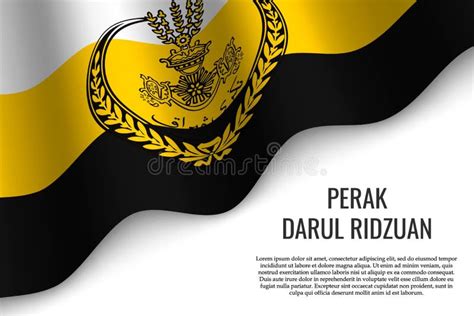 3D Flag of Perak State, Malaysia. Stock Illustration - Illustration of ...