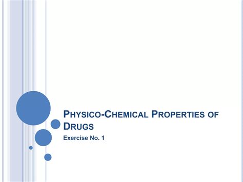 1 Lab Physico Chemical Properties Of Drugs[1] Ppt