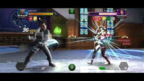 Kate Bishop Tb Eq Vs R5 Nick Fury Marvel Contest Of Champions Youtube