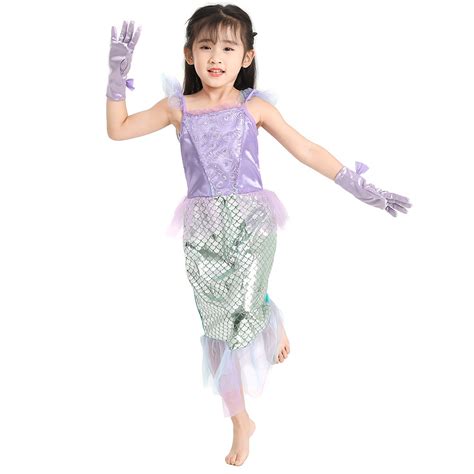 Venda Quente Fantasia Da Pequena Sereia Ariel Princesa Vestido Menina