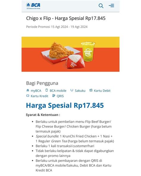 9 Promo Makanan Dan Minuman Dari BCA Dalam Rangka HUT RI