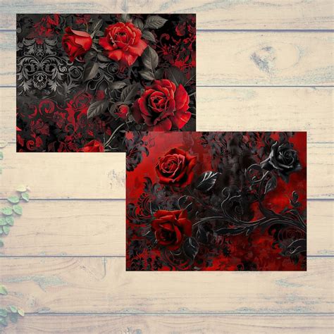 Junk Journal Printable Gothic Rose Junk Journal Junk Journal Digi