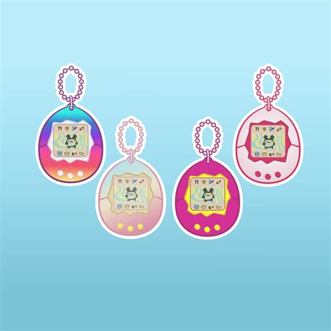 Tamagotchi Waterproof Glossy Stickers Etsy