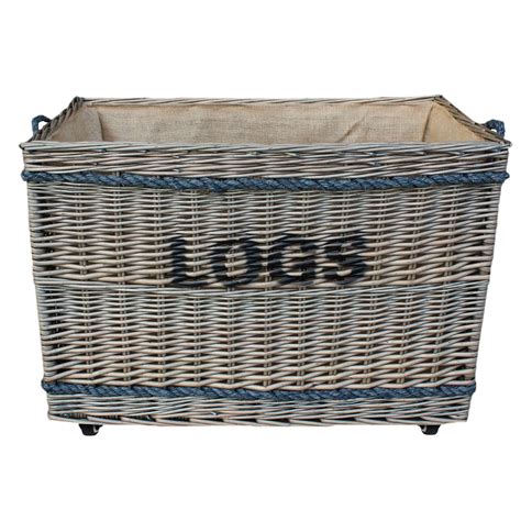 Jumbo Log Basket With Wheels Uk Logs Direct