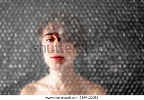 Woman Peeking Through Hole Texture Stock Photo 2199133089 Shutterstock