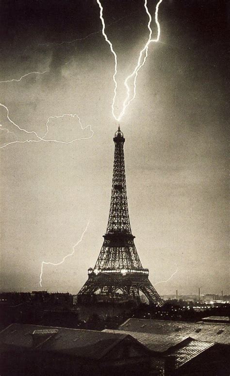 Lightning Strikes The Eiffel Tower By Gabriel Loppé 1902 733 1200