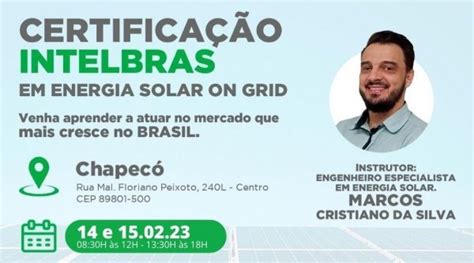 Certificação Intelbras em Energia Solar On Grid em Chapecó Sympla