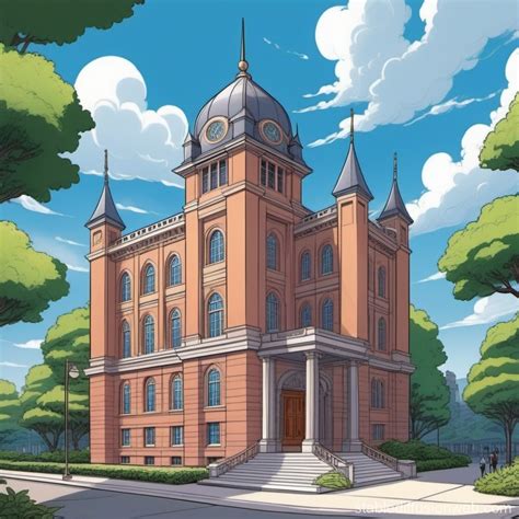 Anime Style Court House Exterior Stable Diffusion Online