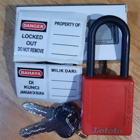 Jual LOTOTO L406 Merah Gembok Safety Loto Padlock Safety