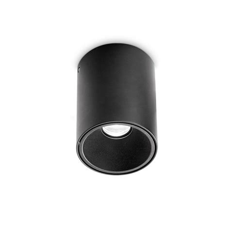 Ideal Lux Nitro W Round Led Flush Ceiling Fitting In Matt Black