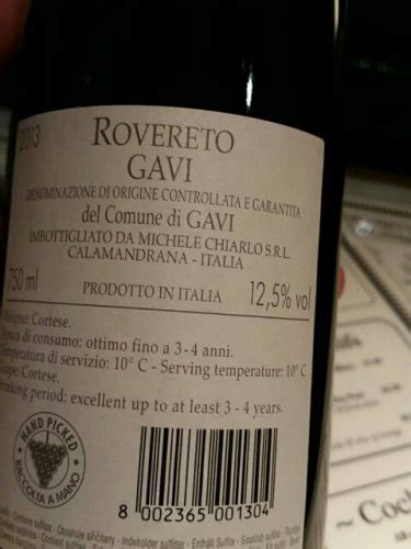 Michele Chiarlo Rovereto Gavi Vivino US